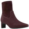 CLARKS WOMENS SUEDE STRETCH ANKLE BOOT - BROWN